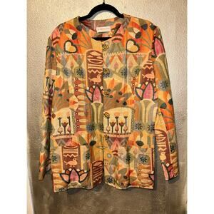 La Quenouillere French Tapestry Vintage Jacket